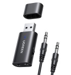 Bezprzewodowy adapter Bluetooth 5.1 UGREEN transmiter audio 3,5 mm mini jack, czarny