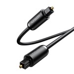 Kabel optyczny Ugreen przewód audio cyfrowy światłowód Toslink SPDIF, 1,5m, czarny
