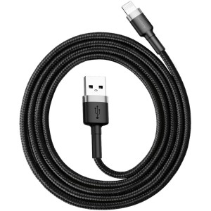 Kabel Baseus Cafule USB-A do Lightning 1m, czarno-szary