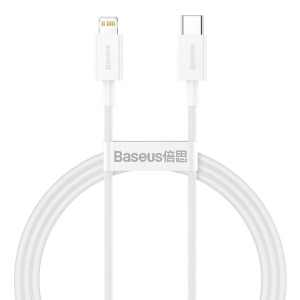 Kabel Baseus Superior USB-C do Lightning 20W 1m, biały