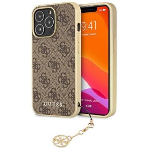 Etui Guess 4G Charms Collection iPhone 13  / 13 Pro, brązowe