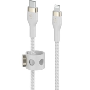 Kabel Belkin Boost Charge Pro Flex Braided MFi USB-C do Lightning 2m, biały