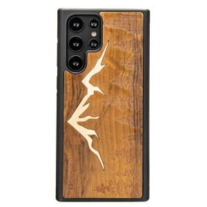 Drewniane etui Bewood Galaxy S22 Ultra Góry Imbuia