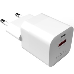 Ładowarka sieciowa Fixed Mini PD Travel Charger, USB-C, USB-A, 20 W, QC 3.0, biała