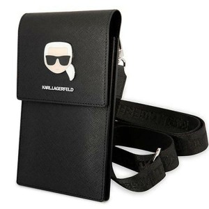 Etui uniwersalne / wsuwka Karl Lagerfeld 170 x 90 mm, black Metal Karl Head