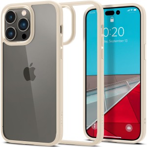 Etui Spigen Crystal Hybrid do iPhone 14 Pro Max, przezroczysto-beżowe