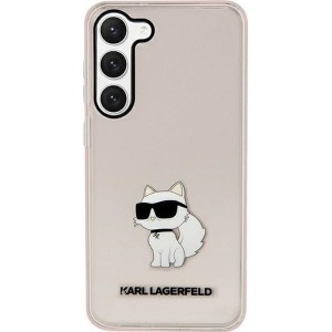 Etui Karl Lagerfeld Hard Case Transparent Choupette Collection do Galaxy S23 Plus, przezroczysto-różowe