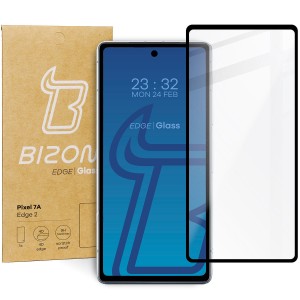 Szkło hartowane Bizon Glass Edge 2 do Pixel 7A, czarne