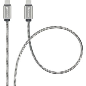 Kabel Forcell C239 USB-C do USB-C, 100W, PD, QC4.0, 1 m, srebrny