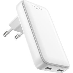 Ładowarka sieciowa Fixed Slim Gan Charger  45W PD 3.0 2x USB-C, biała