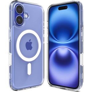 Etui Spigen Ultra Hybrid T Mag (CC) do MagSafe do iPhone 16, przezroczysto-białe