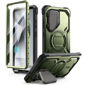 Etui pancerne Supcase i-Blason Armorbox Mag SP do Galaxy S25 Ultra, do MagSafe, zielone