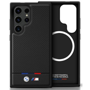 Etui BMW Carbon Tricolor Stripe Mag do Galaxy S25 Ultra, czarne
