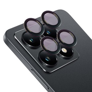 Szkło na aparat Bizon Glass Snap Lens do Xiaomi 14T, 1 zestaw, czarna ramka
