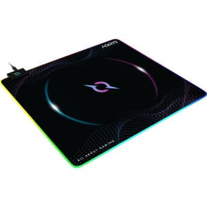 Podkładka gamingowa z podświetleniem pod mysz, AQIRYS ECLIPSE RGB M, 450x400, wielokolorowa