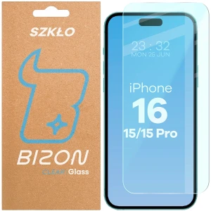 Szkło hartowane Bizon Glass Clear 2 do iPhone 15 / 15 Pro / 16