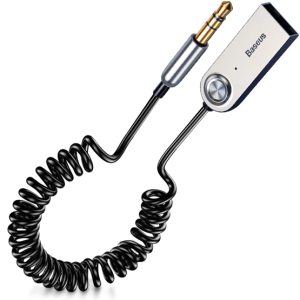 OUTLET: Baseus Adapter Transmiter Audio AUX z USB-A BT5.0 CABA01-01, czarny