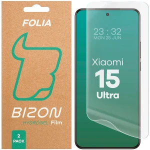Folia hydrożelowa na ekran Bizon Glass Hydrogel Front do Xiaomi 15 Ultra, 2 sztuki