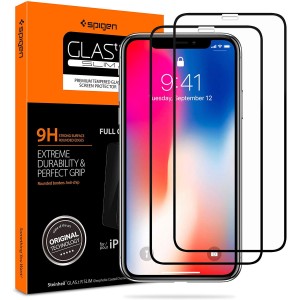 Szkło do etui Spigen Glas.tR Slim FC iPhone 11 Pro/Xs/X, czarne