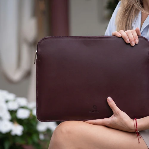 Etui Baltan Sleeve Zip do Apple MacBook Pro 14.2 [M4] 2024 / [M4 Pro] 2024 / [M4 Max] 2024, burgundowe (4/8)