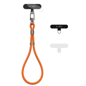 Uniwersalna smycz do telefonu, na nadgarstek Tech-Protect C11S Rope Wrist Strap, pomarańczowa