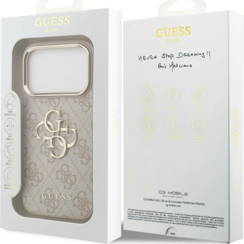 Etui Guess 4G Guess Classic Logo do iPhone 18 Pro / 17 Pro, różowe