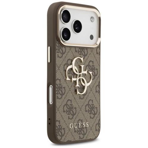 Etui Guess 4G Guess Classic Logo do iPhone 18 Pro / 17 Pro, brązowe