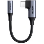 Adapter audio Ugreen CM991 USB-C do słuchawek, mini jack 3,5 mm, 10 cm, szary