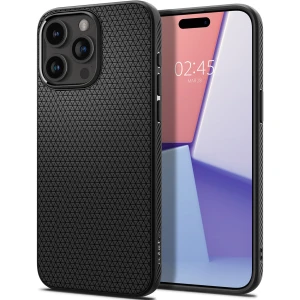 OUTLET: Etui Spigen Liquid Air do iPhone 15 Pro Max, czarne-matowe