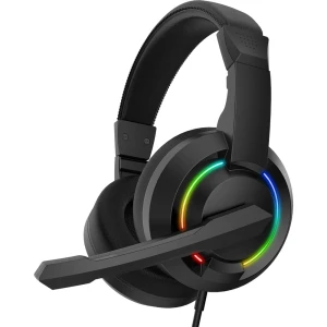 OUTLET: Słuchawki gamingowe przewodowe Baracuda HYDRA, stereo 2.0, mikrofon, RGB, czarne