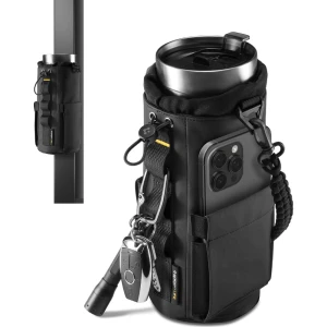 OUTLET: Magnetyczna torba na butelkę, telefon, klucze, Spigen Tumbler Holder Bag, czarna