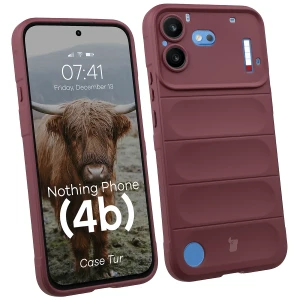 Pancerne etui Bizon Case Tur do Nothing Phone (4b), burgundowe