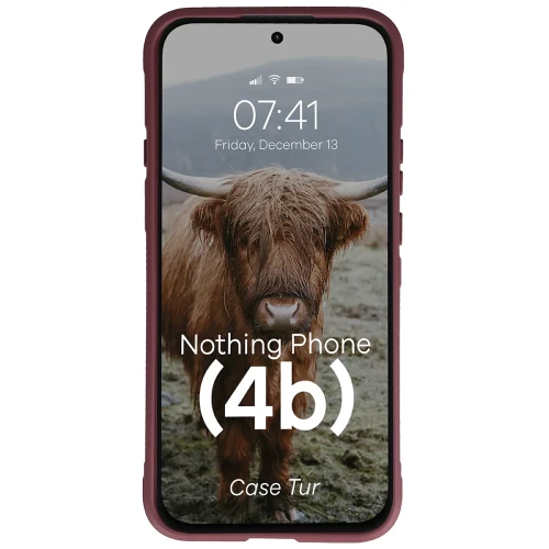 Pancerne etui Bizon Case Tur do Nothing Phone (4b), burgundowe (5/8)