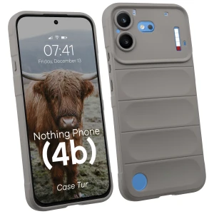 Pancerne etui Bizon Case Tur do Nothing Phone (4b), jasnoszare