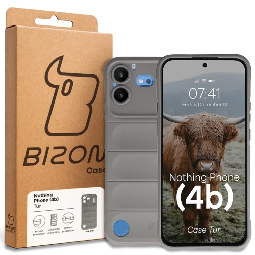 Pancerne etui Bizon Case Tur do Nothing Phone (4b), jasnoszare (8/8)