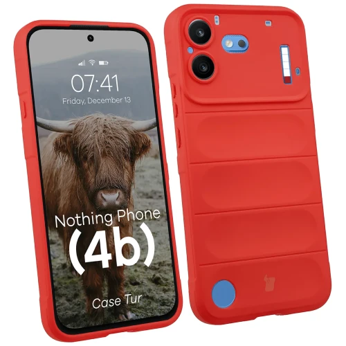 Pancerne etui Bizon Case Tur do Nothing Phone (4b), czerwone (1/8)