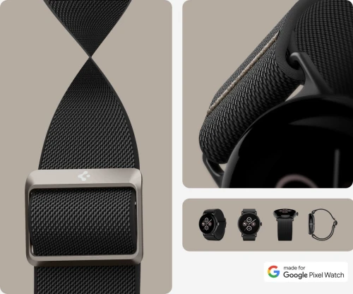 Pasek Spigen Lite Fit do Google Pixel Watch 3 (45mm) / 5 (45mm) / 4 (45mm), czarny (2/12)