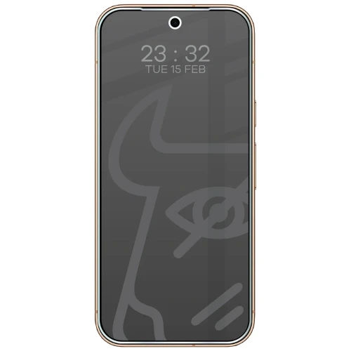 Prywatyzujące szkło hybrydowe Bizon Hybrid Shadow do Google Pixel 11 Pro, matowe (3/6)