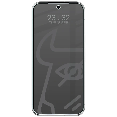 Prywatyzujące szkło hybrydowe Bizon Hybrid Shadow do Google Pixel 11 Pro XL, matowe (3/6)