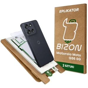 2x Szkło hybrydowe z eko aplikatorem Bizon Eplikator Hybrid Mule do Motorola Moto G56 5G