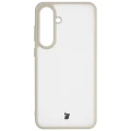 Etui Bizon Case Angelo do Galaxy S26 FE / S25 FE, półprzezroczyste z beżową ramką (2/6)