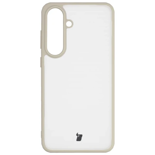 Etui Bizon Case Angelo do Galaxy S26 FE / S25 FE, półprzezroczyste z beżową ramką (2/6)