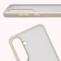 Etui Bizon Case Angelo do Galaxy S26 FE / S25 FE, półprzezroczyste z beżową ramką (3/6)