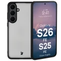 Etui Bizon Case Angelo do Galaxy S26 FE / S25 FE, przydymione z czarną ramką (1/6)