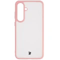 Etui Bizon Case Angelo do Galaxy S26 FE / S25 FE, półprzezroczyste z jasnoróżową ramką (2/6)