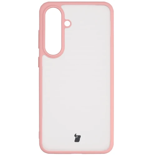 Etui Bizon Case Angelo do Galaxy S26 FE / S25 FE, półprzezroczyste z jasnoróżową ramką (2/6)