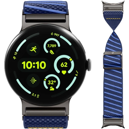 Pasek Spigen Lite Fit X do Google Pixel Watch 5 (45mm) / 4 (45mm) / 3 (45mm), granatowy (1/7)