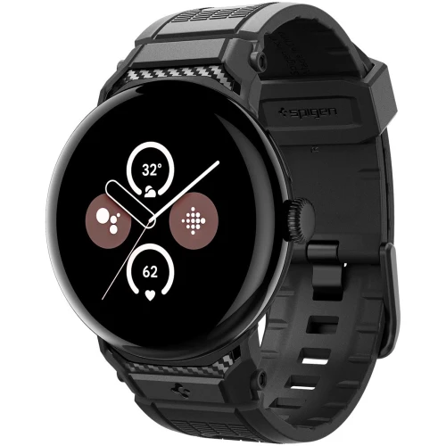 Pasek Spigen Rugged Band do Google Pixel Watch 5 (45mm) / 4 (45mm) / 3 (45mm), czarne (1/11)