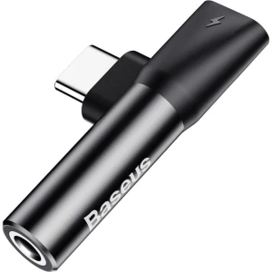 OUTLET: Adapter Baseus Audio Converter L41 USB-C na port 1x mini jack 3.5mm / 1x USB-C, czarny