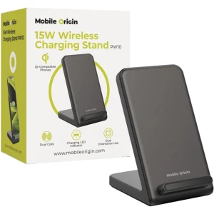 OUTLET: Ładowarka indukcyjna 15W Qi, Mobile Origin PW10, dla telefonu, czarna